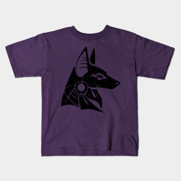 Anubis Kids T-Shirt by GrumpyDonut